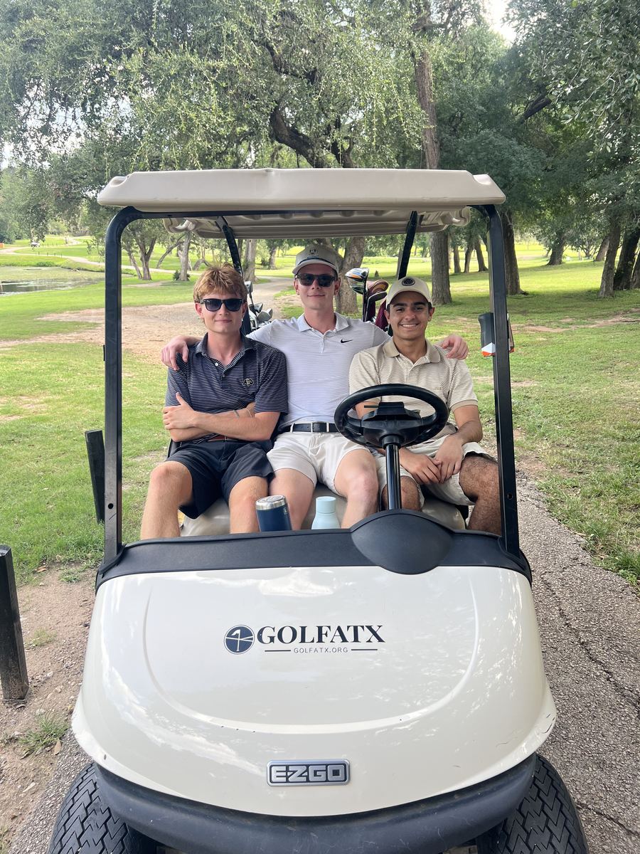 The Priebe Bridge team out on the golf course